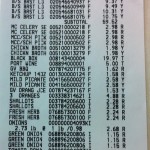 Wal-Mart grocery receipt